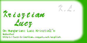 krisztian lucz business card